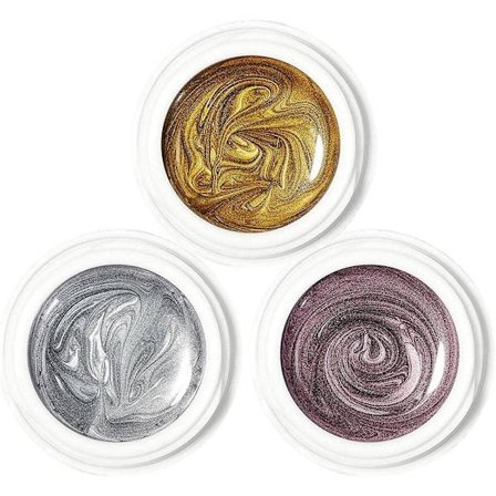 3 Målade Gel Polish, Golden Silver Rose Golden Nail Målade Gel Polish 3d Metall Gel Nail Art Målnings Gel Skulptur Uv Diy Nail Art Manikyr