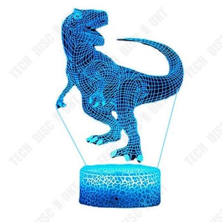 3D Lamppu - TD - Dino - LED - Akryyli - Värikäs Tunnelma