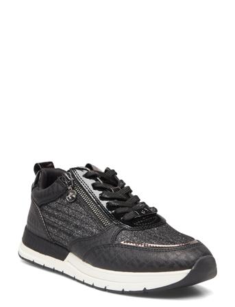 Women Lace-Up Lave Sneakers Svart Tamaris*Betinget Tilbud