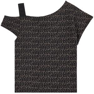 Kids - DKNY Black One Shoulder All Over Print Top 3 Years - Tops - 3 years - Black