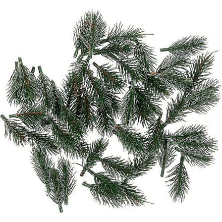 100 Dekorative Grantrægrene - Grøn - 6 Cm Lange - Kunstige Grantrægrene - Adventskrans Dekoration - Gran Grøn (FMY)