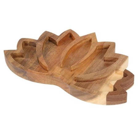 Puinen Kristallitarjotin Lootuskivi Esittelyteline Säilytysteline Kodin Sisustukseen