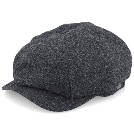 Wigéns - Grau Flatcap Cap - Newsboy Classic Cap Dark Grey Melange Flat Cap @ Hatstore