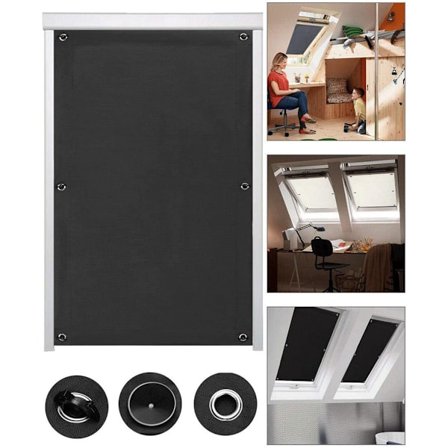 60*93 cm - Mørklægningsgardin - Ingen boring nødvendig - Transportabelt mørklægningsgardin - m/ 7 sugekopper