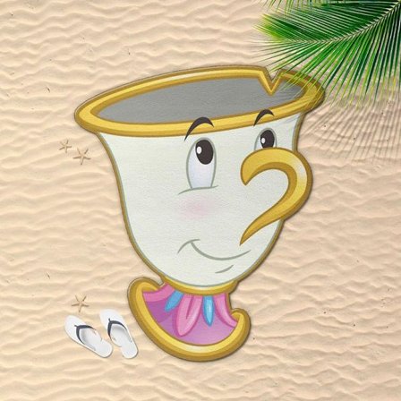 Disney Skønheden og Udyret Chip mikrofiber strandhåndklæde