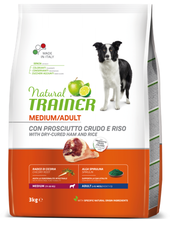 Natural Trainer Crocchette Prosciutto Crudo E Riso Per Cani