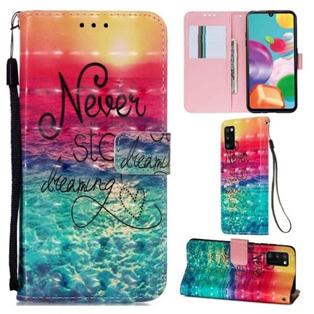 Lompakkokotelo Samsung Galaxy A41 - Never Stop Dreaming