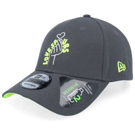 New Era - Football Grå adjustable Keps - Tottenham Hotspur Korea 9FORTY Grey/Neon Green Adjustable @ Hatstore