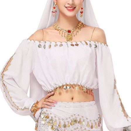 Mavedans Top Show Kostumer HVID