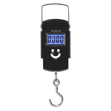 Elektroninen kalavaaka, kalavaaka 50kg/110lbs, digitaalinen kalastuspostivaaka ripustuskoukku mittanauhalla taustavalaistulla LCD-näytöllä, 2 AAA-