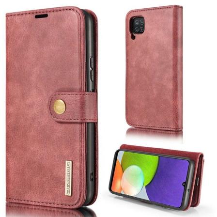 DG.MING Samsung Galaxy A22 4G 2-i-1 etui med pung - Rød Red