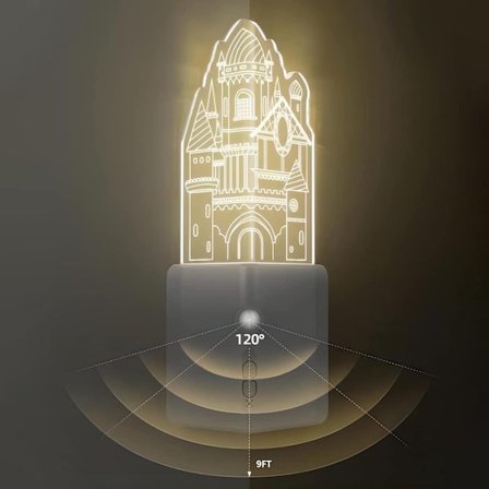 LED-yövalo, USB-ladattava seinävalo, anturiyövalo