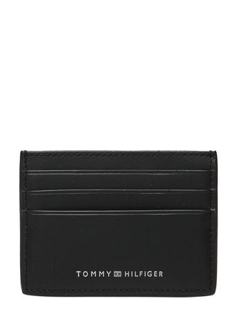 Th Spw Leather Cc Holder Accessories Wallets Cardholder Svart Tommy Hilfiger*Betinget Tilbud