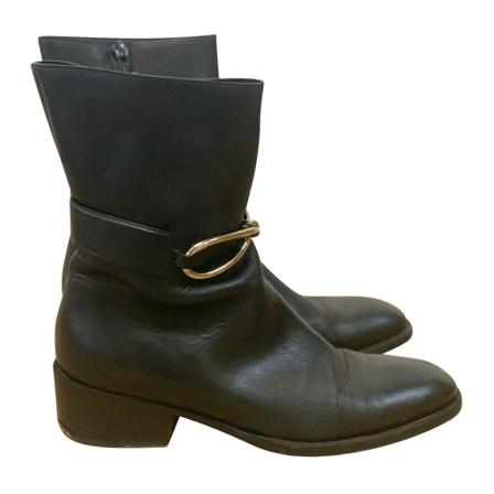 Balenciaga Vintage Pre-Owned Infinity Ankle Booties , Zwart , Dames , Maat: 36 EU Vintage Schoenen