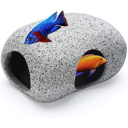 Akvariesten til fisk til at yngle, lege og hvile, lille keramisk De