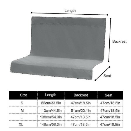 Rion 148*100cm Ersättningsdel för Cover Trädgård Svängbänk/hängmatta 2/3 sits