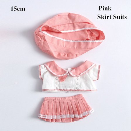 Dukkeklær Dukkekjoler ROSA 15CMSKJØRT DRAKT SJØRTDRAKT