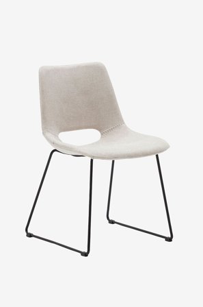 Kave Home - Spisestol - zahara 2-pakning - Beige - Stoler - Fra Homeroom