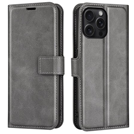 iPhone 16 Pro Max plånboksfodral - Grå