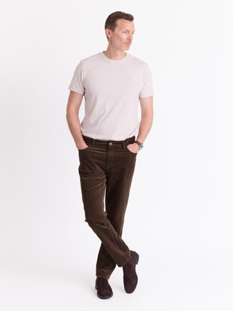 MATCH - Chris bukse - Redford - Str. 3834 - Herre - Bukser & Jeans - Brun - 98% bomull, 2% elastan