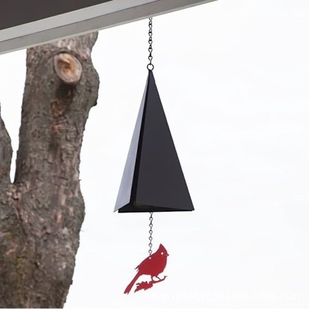 Vindspil Udendørs Trekant Vindspil Kreativ Gård Smedejern Metal Vindspil (Triangle Vindspil 1)