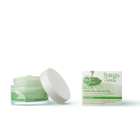 BOTTEGA VERDE Aloe Crema Gel Viso 24 Ore 50ml - Crema viso giorno idratante
