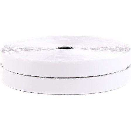 25 meter x 20 mm självhäftande kardborreband, skrapband, självhäftande kardborreband, 20 mm bredd, 25 m kardborre och 25 m ögla, svart