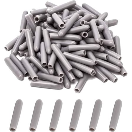 Opvaskemaskinehætter [100 stk.], Opvaskemaskinekurvdæksel, Opvaskemaskinehætte til beskyttelse af opvaskekurvstifter, Rustfri (Grå)