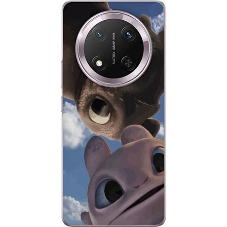 Kompatibelt Mobilskal till Honor Honor Magic7 Lite Söt Drak Bästa Vänner Selfie