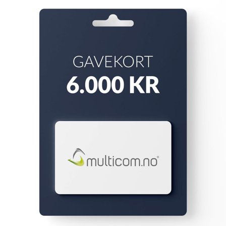 Gavekort pålydende kr 6000,-