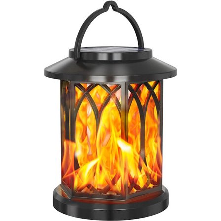 Solcelle utendørslys - vanntette utendørs hengelys og dekorasjoner, solcellelys - svart