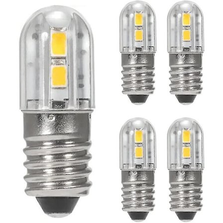 4-pack 6V E10 LED-lampor med 2835 skruvsockel, 4 SMD-chip, gul uppgradering för strålkastare, ficklampa
