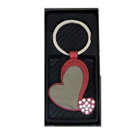 Vacker nyckelring Hjärta med en liten spegel