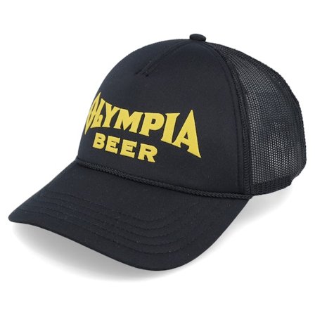 American Needle - Pbc Olympia Foamy Valin Black Trucker Trucker Black Cap - @ Hatstore