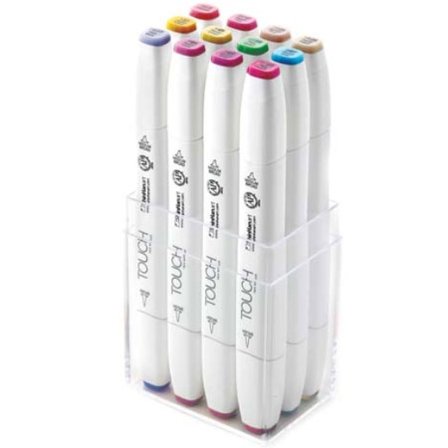 Twin Brush Marker 12-set Pastel