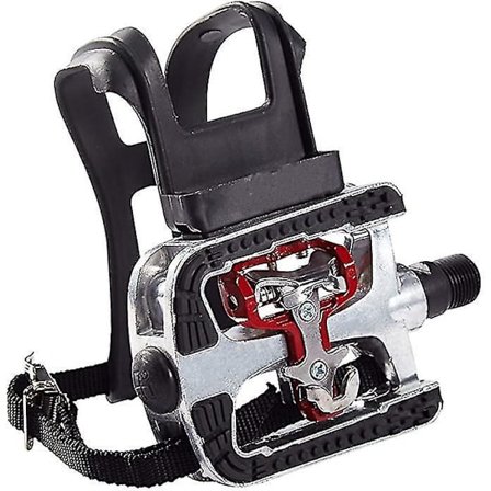 Cykelpedal Spd Pedaler Tåclips Rem Kombination Træningscykel
