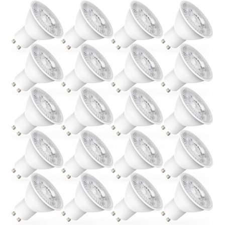 RisingFF GU10 LED-pære Kaldhvit, 7W tilsvarende 70W halogenpære, 720LM, LED-spotlightpærer, Ikke dimbar, 20-pakning