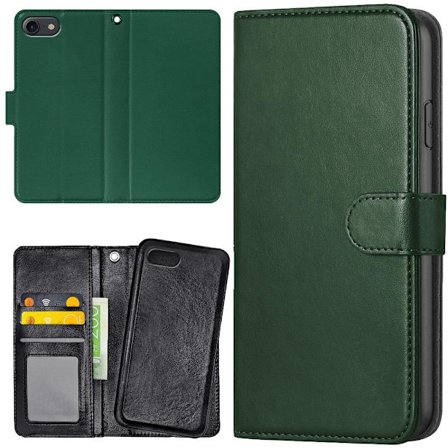iPhone 7/8/SE - Lompakkokotelo/Kuori Tummanvihreä_jar