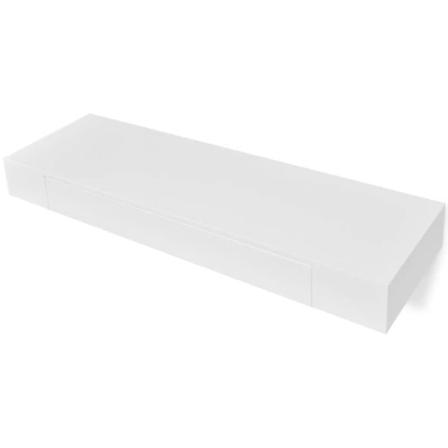 Vidaxl Svävande Vägghyllor Med Lådor 2 St 80 Cm Vit Vit