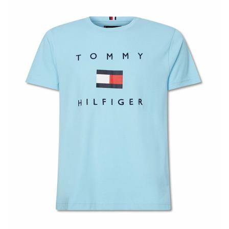 Tommy Hilfiger Flag Logo Tee Blå, Herre T-shirts
