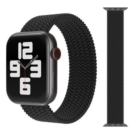 Apple Watch-kompatibelt ARMBAND Elastiskt SVART 38/40/41 mm Svart - M