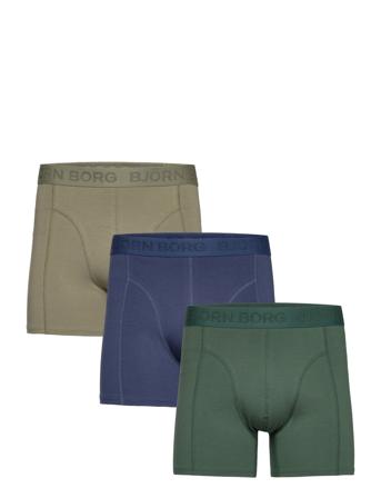 Cotton Stretch Boxer 3P Björn Borg Green