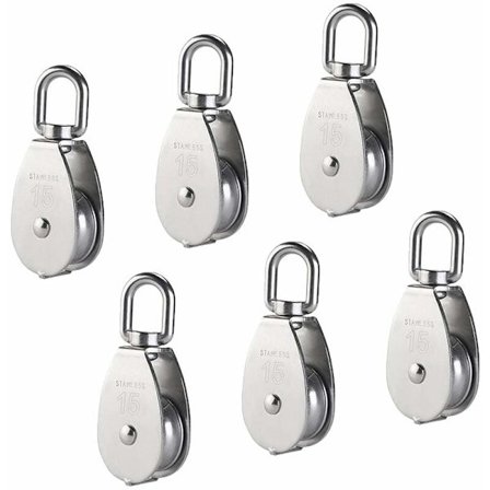 304 rustfritt stål enkelt trinse, 15MM enkelt trinse blokk Rolle