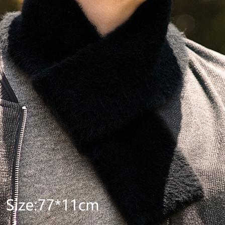 Vintertjock mjuk kashmirscarf för män - Svart