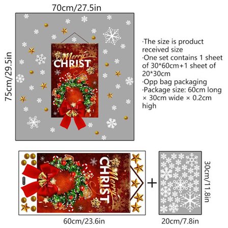 Jouluikkunatarra Ikkunan staattiset tarrat STYLE 3 STYLE 3