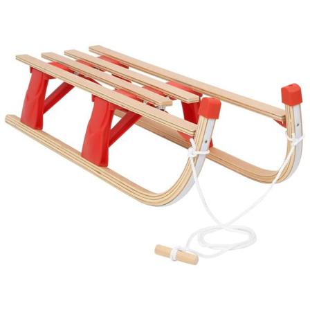Vidaxl Hopfällbar Kälke Trä 110 Cm Beige
