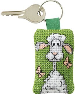 Stickpackung Schlüsselanhänger Weißes Schaf - Permin
