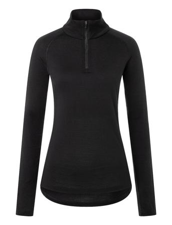 W Base 1/4 Zip 230 Base Layer Tops Svart Super.natural*Betinget Tilbud