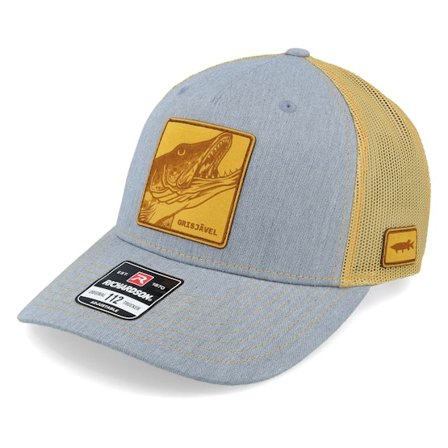 Skillfish - Grå trucker Keps - Grisjävel Laser 112fp Heather Grey/Amber Gold @ Hatstore