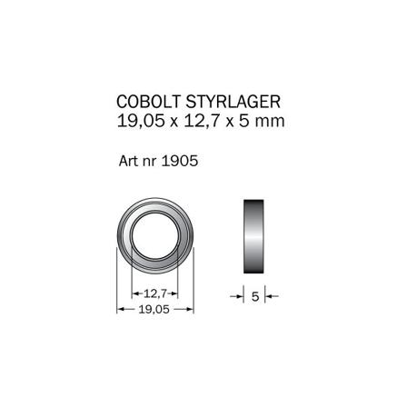 Cobolt 1905 Kulelager 19,05 x 12,7 x 5 mm, Maskintilbehør & forbruk